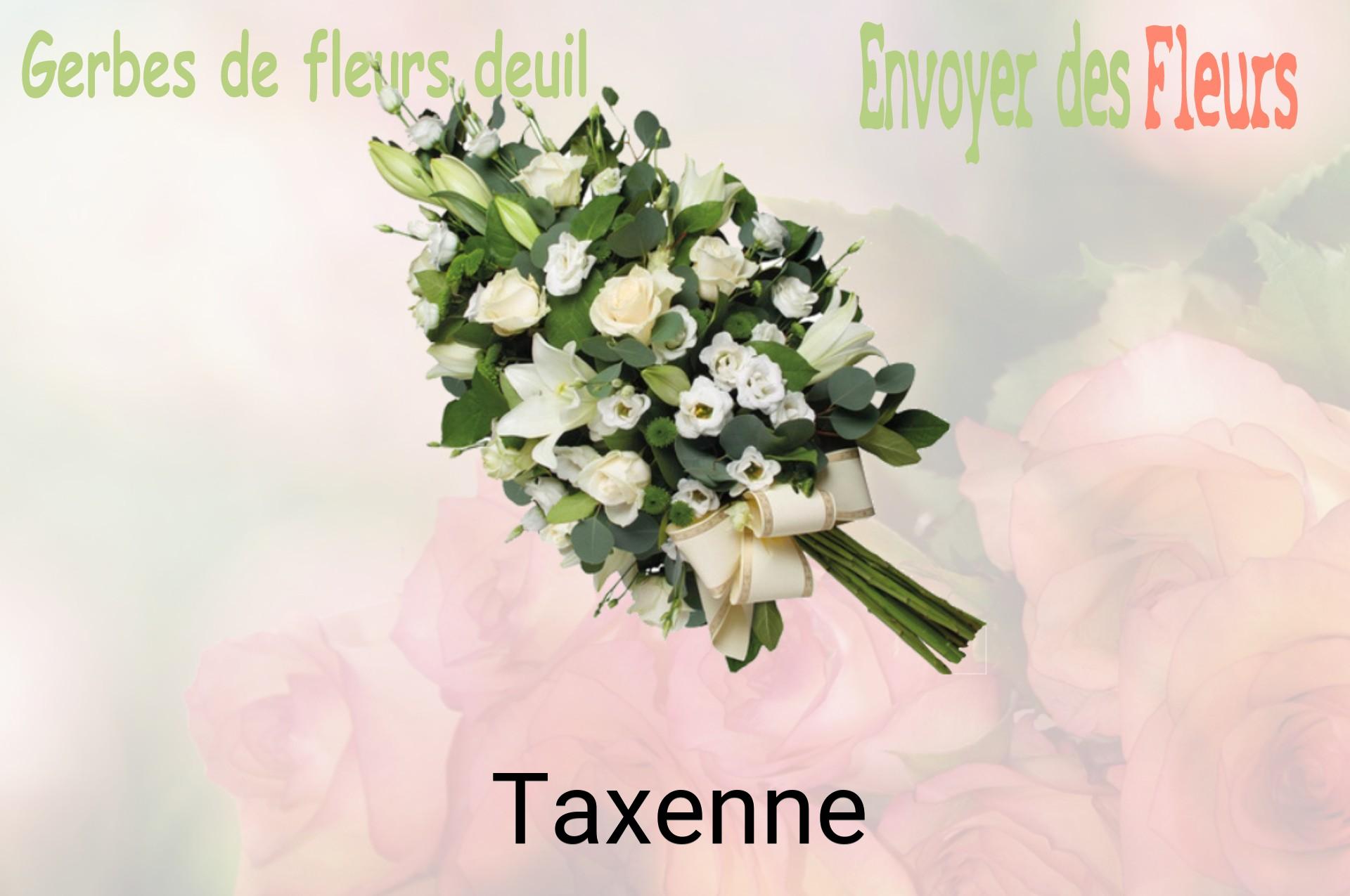 Gerbe de fleurs de deuil livrée à Taxenne